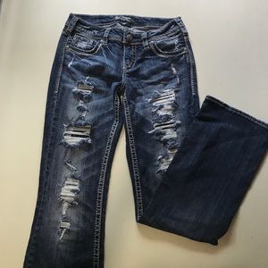 Bootcut silver jeans